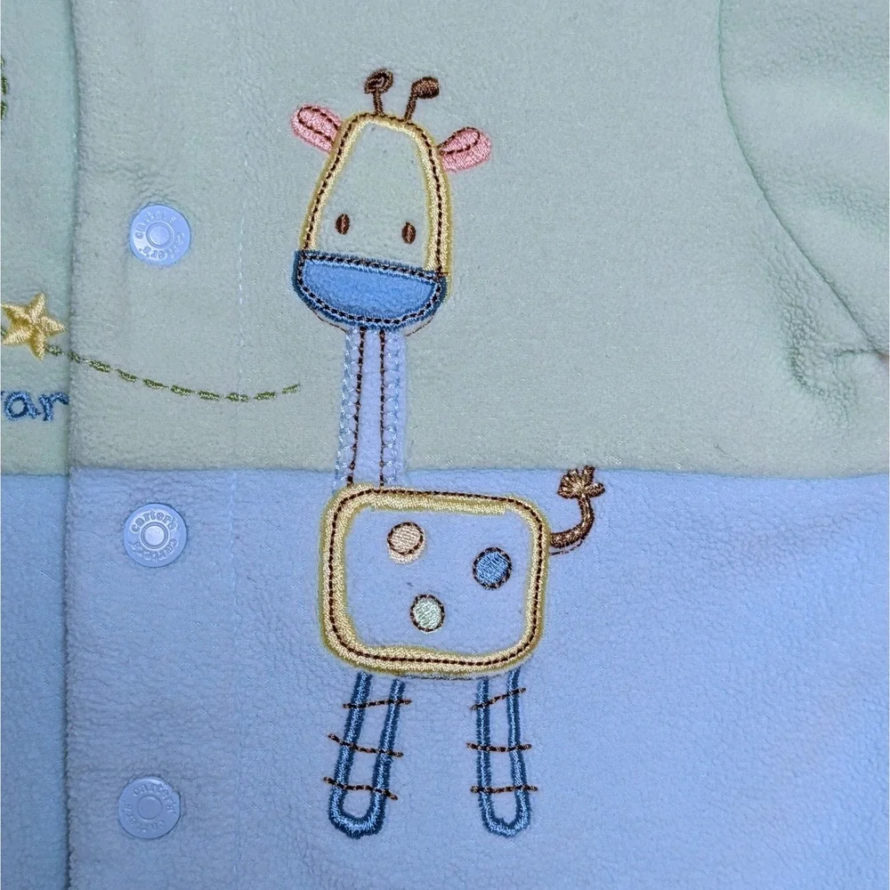 Vintage Carter's Mommy's Little Star Footed Sleeper Pajamas Y2K Baby Newborn